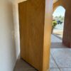 Large Oak Double Bookcase back Large Oak Double Bookcase