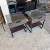 Small Nightstands with a Single Shelf and Glass Top Small Nightstands with a Single Shelf and Glass Top - 20 Available