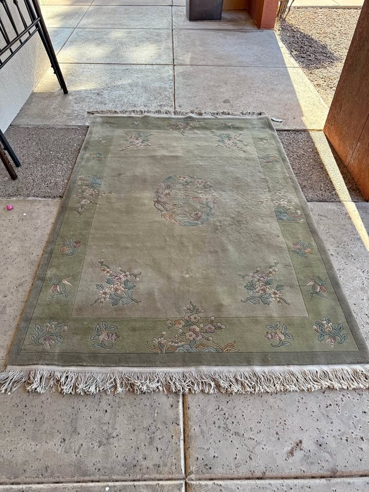 Antique Green Chinese Rug Antique Green Chinese Rug