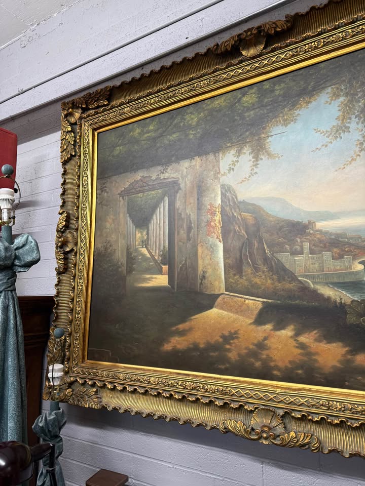 Extra Large Painting of Italian Amalfi Coast angle Extra Large Painting of Italian Amalfi Coast