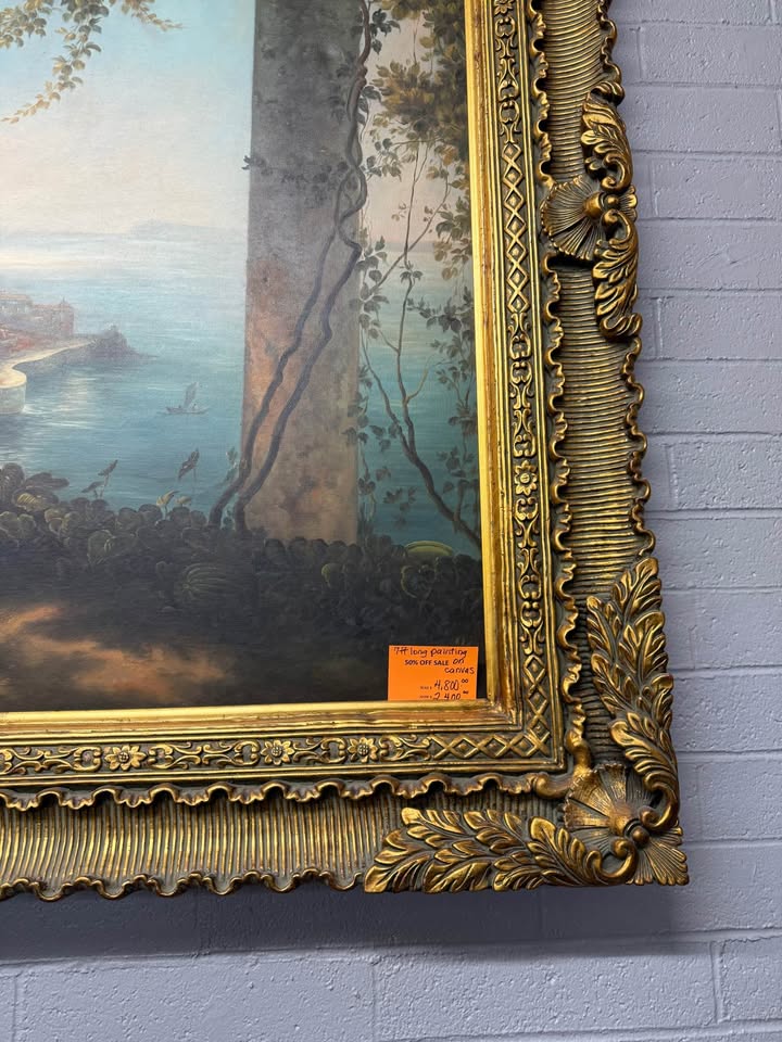 Extra Large Painting of Italian Amalfi Coast corner Extra Large Painting of Italian Amalfi Coast