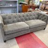Gray Tufted Kravet Sofa Gray Tufted Kravet Sofa