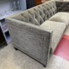 Gray Tufted Kravet Sofa angle Gray Tufted Kravet Sofa