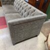 Gray Tufted Kravet Sofa side Gray Tufted Kravet Sofa