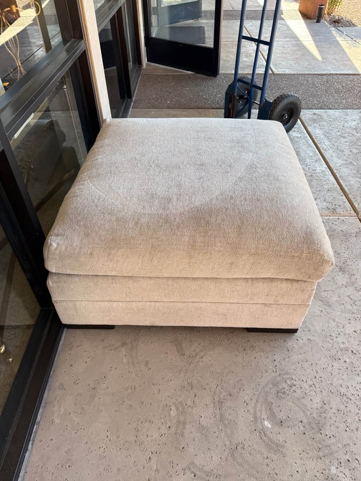 Oversized Gray Ottoman side Oversized Gray Ottoman