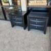 Pair of Black Nightstands