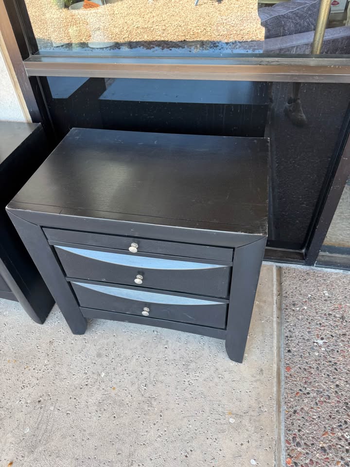 Pair of Black Nightstands