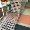 Pair of Vintage Iron Lounge Chairs front Pair of Vintage Iron Lounge Chairs