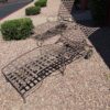Pair of Vintage Iron Lounge Chairs reclined Pair of Vintage Iron Lounge Chairs