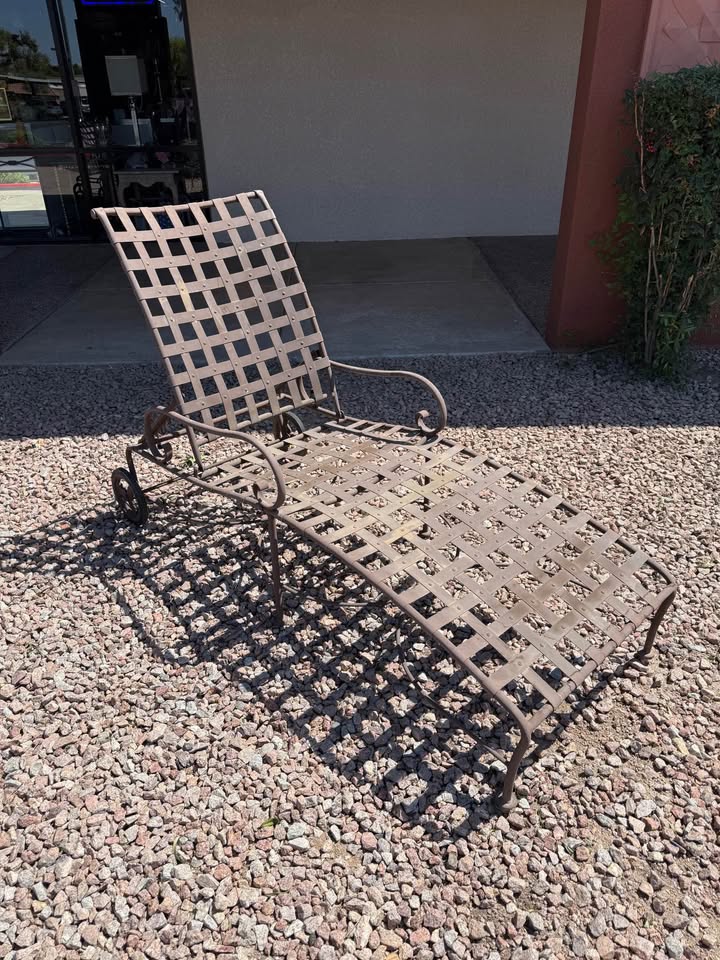 Pair of Vintage Iron Lounge Chairs single Pair of Vintage Iron Lounge Chairs