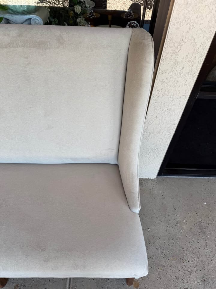 light gray high back settees end High Back Settees - 2 Available