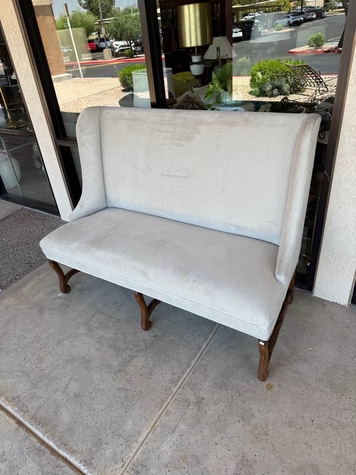 light gray high back settees front High Back Settees - 2 Available