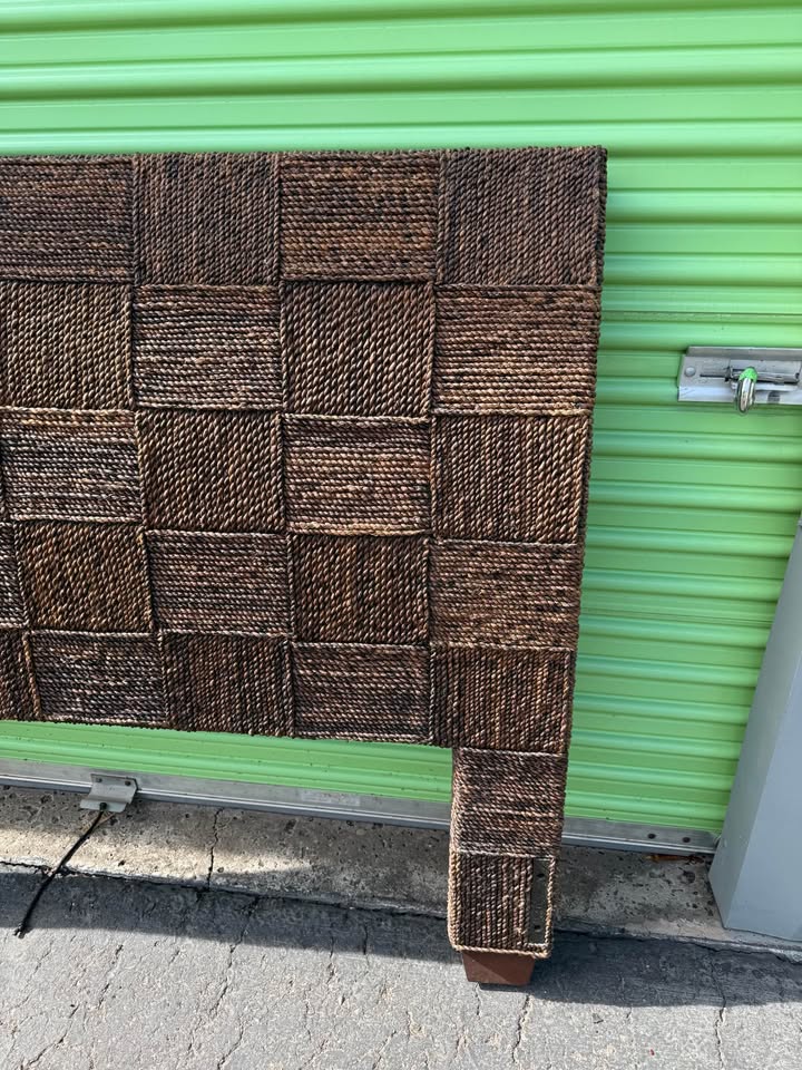 woven rope queen size headboard detail Woven Rope Queen Size Headboard