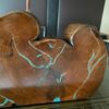 Pair of Mesquite Stump Lamps with Turquoise Inlay inlay Pair of Mesquite Stump Lamps with Turquoise Inlay