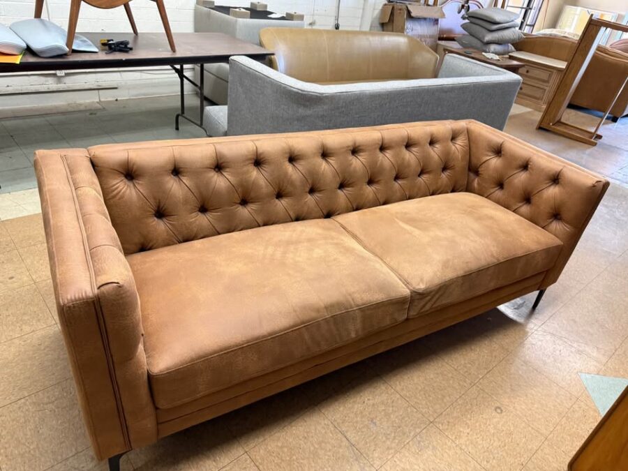 Camel Color Tufted Sofa