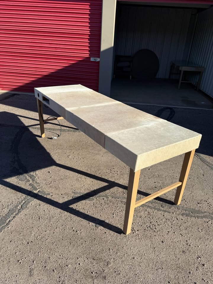 Custom Cowhide Long Work Tables - 2 Available