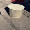 Indoor Outdoor Travertine Table on Wheels